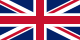 Flagge von Großbritannien mit rotem Kreuz, diagonalem roten X und weißen Rändern auf blauem Hintergrund.
